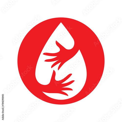charity logo design caring for blood donors