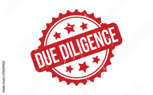 Due Diligence rubber grunge stamp seal vector