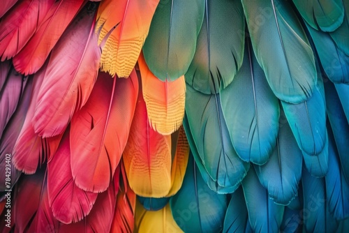 colorful feathers 