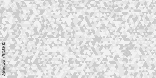 Vector geometric seamless technology gray and white triangle background. Abstract digital grid light pattern white Polygon Mosaic triangle Background, business and corporate background.