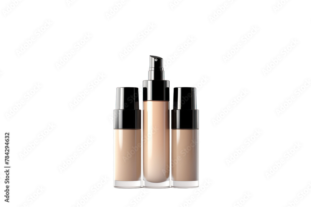 Minimalism style cosmetics, simple packaging,Isolated on a transparent color background. Minimalism style cosmetics, simple packaging,Isolated on a transparent color background.