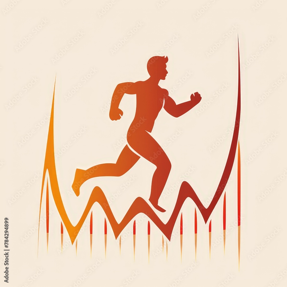 Contemporary Look for Cardio Workout Rate Logo Contemporary Look for Cardio Workout Rate Logo