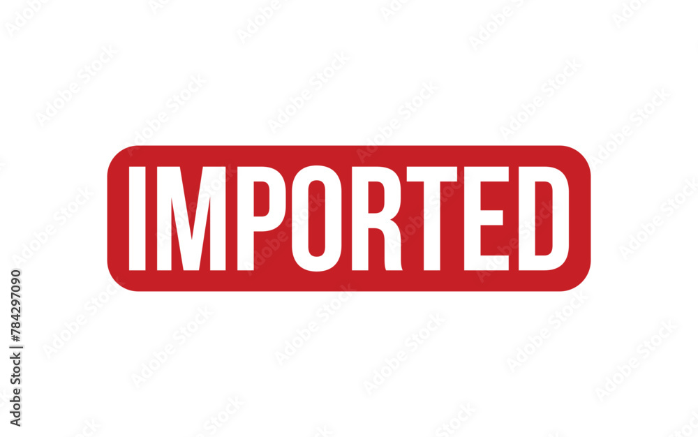 Red Imported Rubber Stamp Seal Vector Red Imported Rubber Stamp Seal Vector