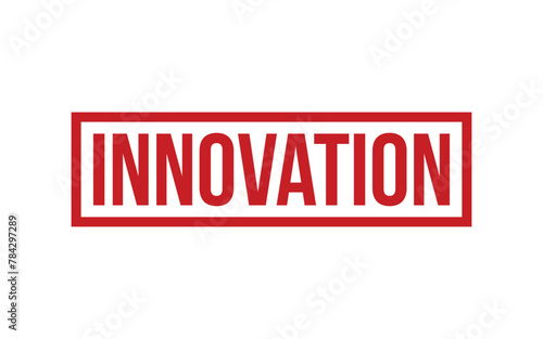 Red Innovation Rubber Stamp Seal Vector