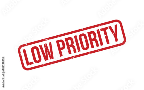 Low Priority Rubber Stamp Seal Vector
