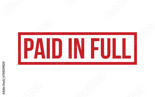 Red Paid In Full Rubber Stamp Seal Vector