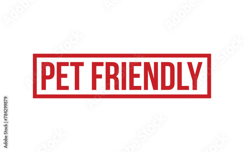 Red Pet Friendly Rubber Stamp Seal Vector