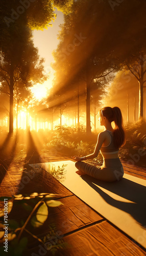 Forest Yoga Practice at Sunrise