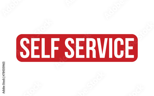 Self Service Rubber Stamp Seal Vector
