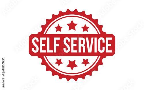 Self Service rubber grunge stamp seal vector