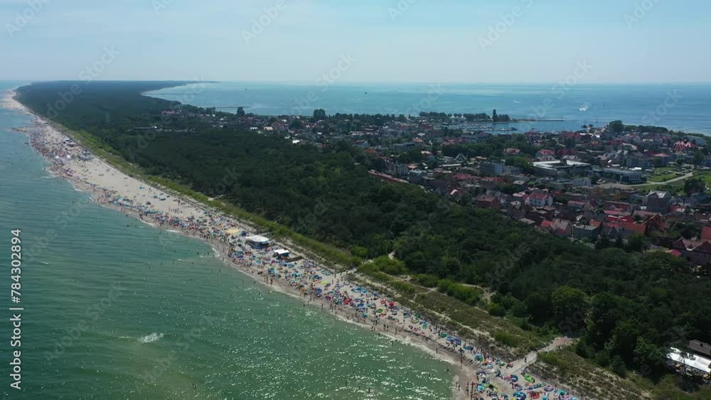 Panorama Beach Baltic Sea Jastarnia Plaza Morze Baltyckie Aerial View Poland Panorama Beach Baltic Sea Jastarnia Plaza Morze Baltyckie Aerial View Poland