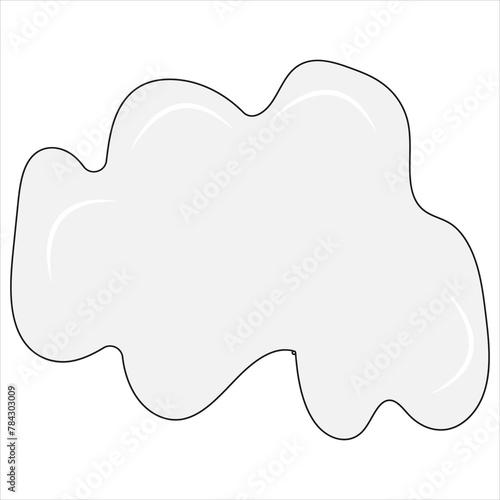 Cloud. Abstract white cloudy isolated on white background. Vector illustration. Cloud icon. 