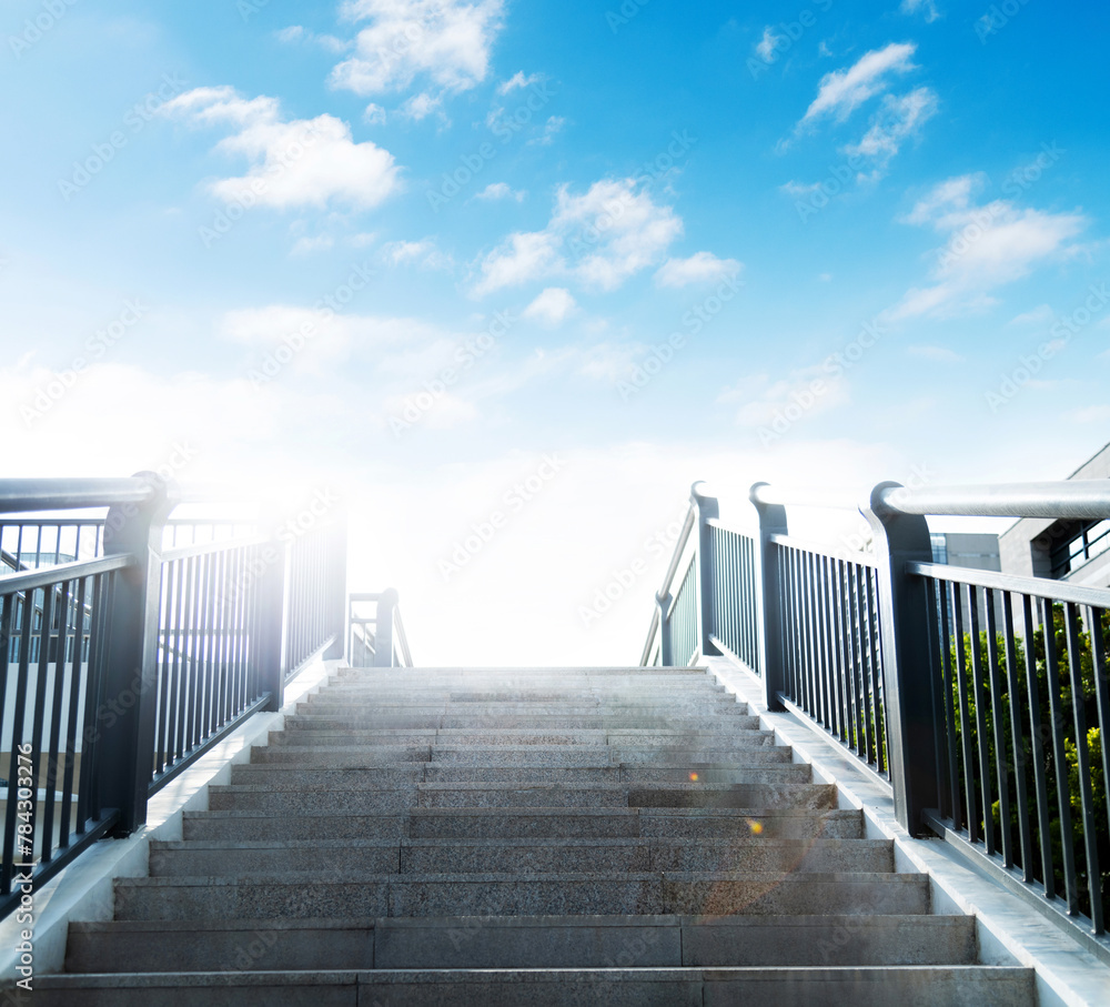 Obraz premium Stairs for city pedestrian viaducts