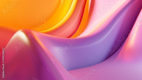 orange  purple  white  yellow   gradient curved shape white background 3d render  for banner  poster  mockup  wallpaper  high quality 