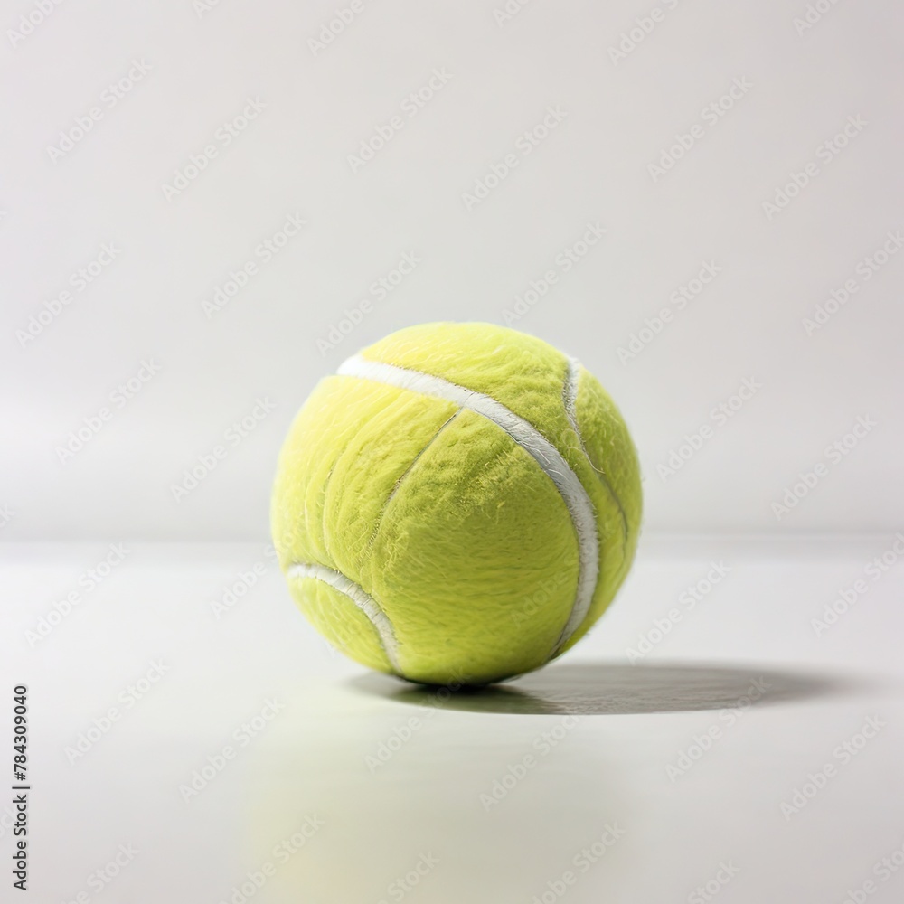 tennis ball in white space
