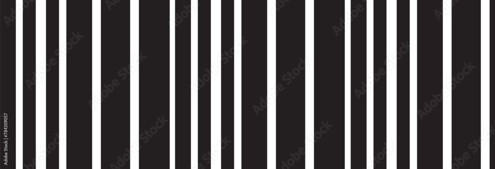 Line halftone pattern with gradient effect. Horizontal lines in black and white. Template for backgrounds and stylized textures. Horizontally seamless. Vector eps8 design element.