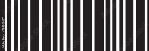 Line halftone pattern with gradient effect. Horizontal lines in black and white. Template for backgrounds and stylized textures. Horizontally seamless. Vector eps8 design element. photo