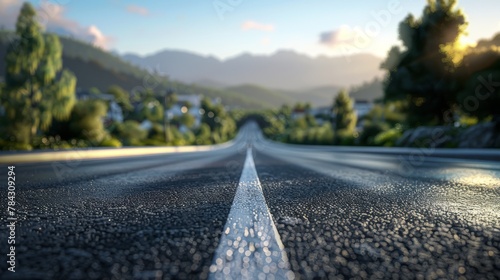 photorealistic highway on town background Generated with Ai tools
