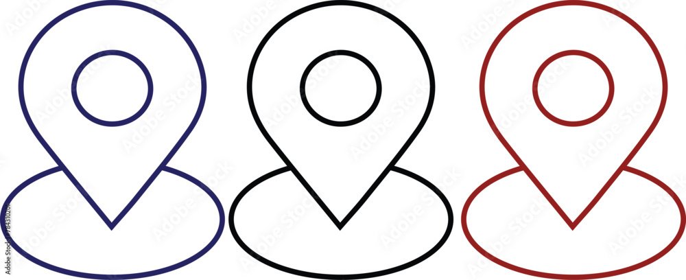 Map Marker Pointer Icon Set Location Pin Icon Map Pin Place Marker
