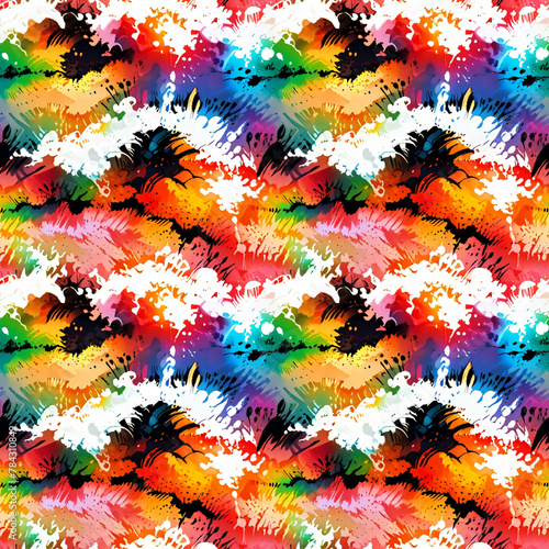 Create beautiful art value with seamless patterns, tie-dyed fabric, bartique.