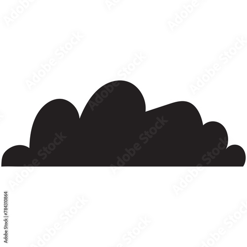 cloud icons in flat design isolated on white background. Cloud symbol for your web etc.  photo