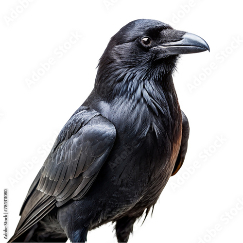 Raven isolated on transparent background