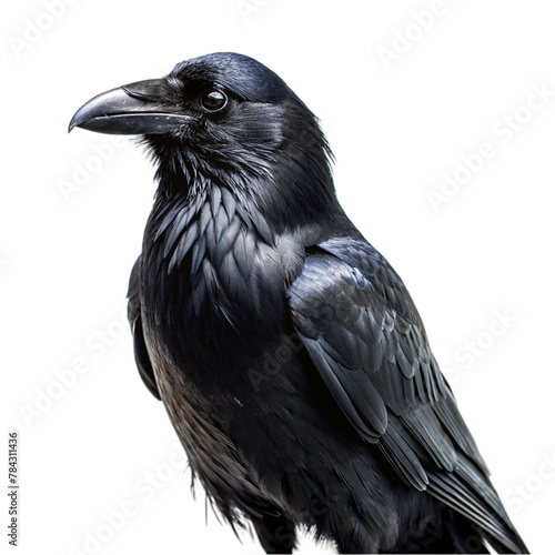 Portrait of Raven isolated on transparent background