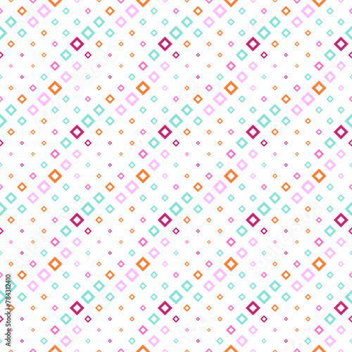 Abstract geometrical square pattern background - colorful vector design with squares