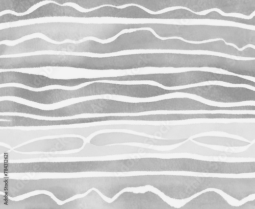 Abstract african or aboriginal wavy and straight lines on a gradient background in light gray