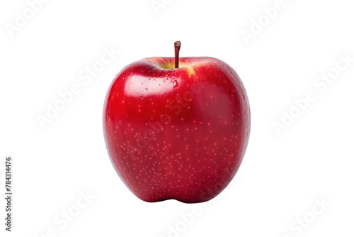 Apple with a dark red color. Isolated on a transparent background.