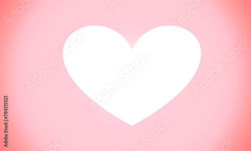 white heart on pink gradient background illustration vector image background