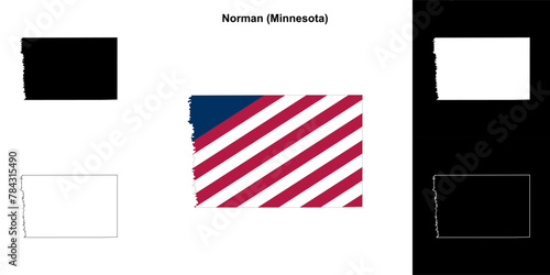 Norman County (Minnesota) outline map set