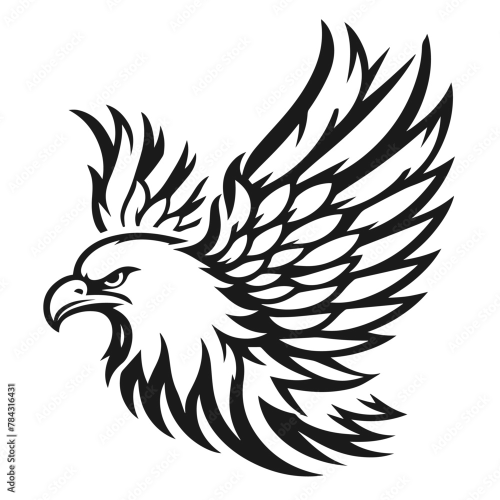 A large wild bird eagle flies with outstretched wings. Vector drawing linear sketch isolated on white background.
A large wild bird eagle flies with outstretched wings. Vector drawing linear sketch isolated on white background.