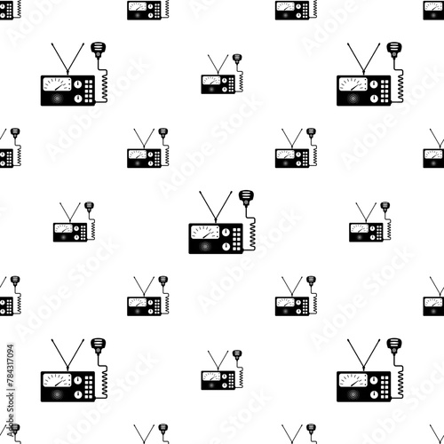 Ham Radio Icon Seamless Pattern Y_2301001