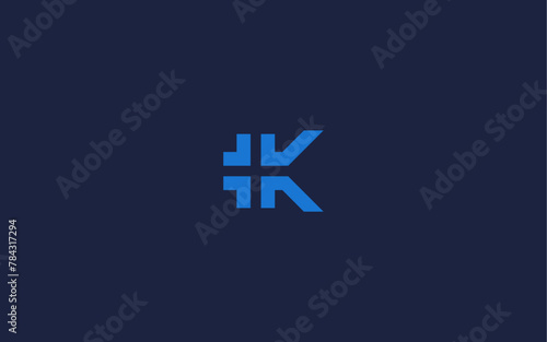 letter k with plus logo icon design vector design template inspiration