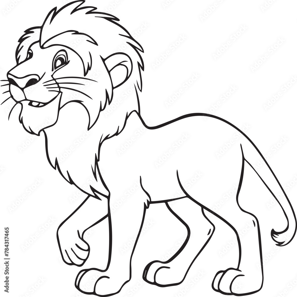 Obraz premium Jungle animal coloring pages for coloring book. Jungle animals outline