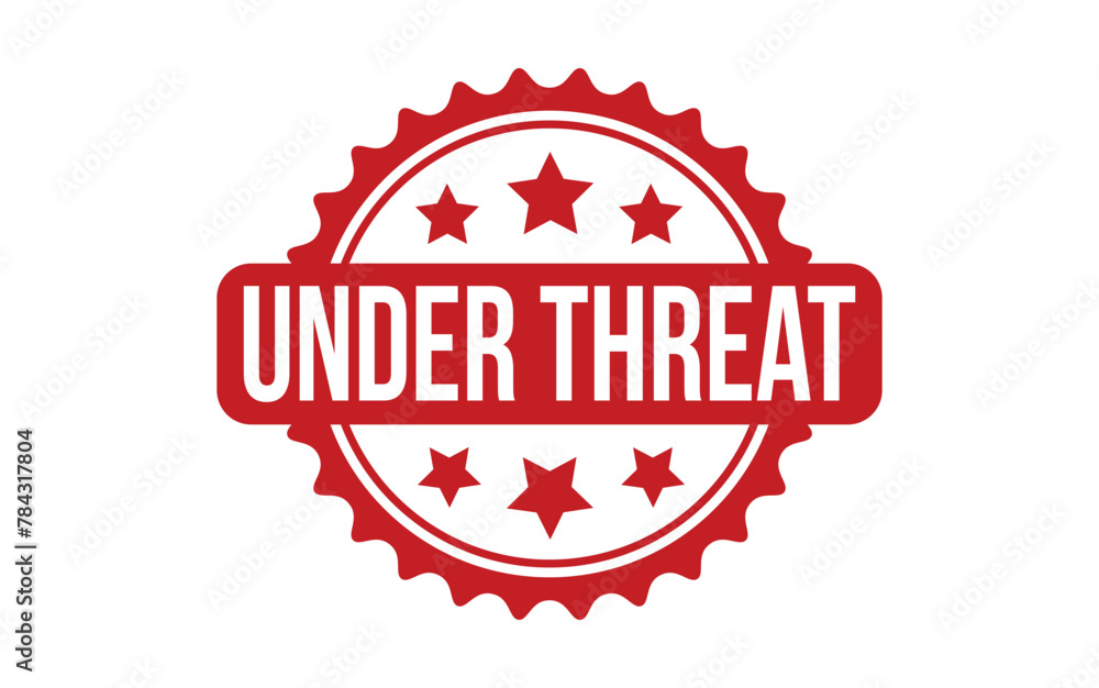 Obraz premium Under Threat Rubber Stamp Seal Vector