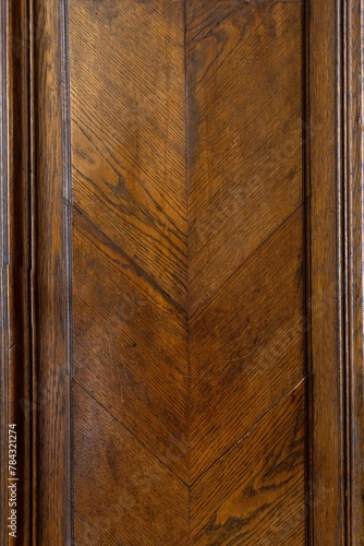 Antique old retro wooden decorative panel with vintage golden frames. © Iryna