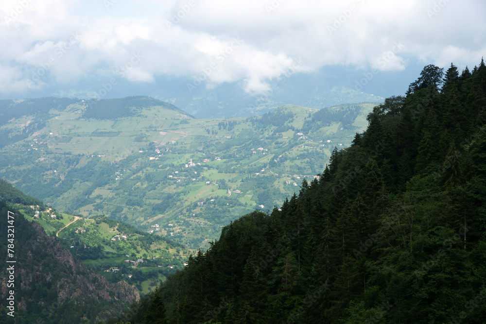 Fototapeta premium A view from Macka, Trabzon, Turkey