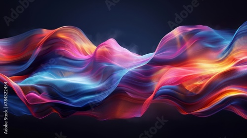 Dynamic abstract colorful wave design