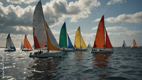Sailboats in Regatta