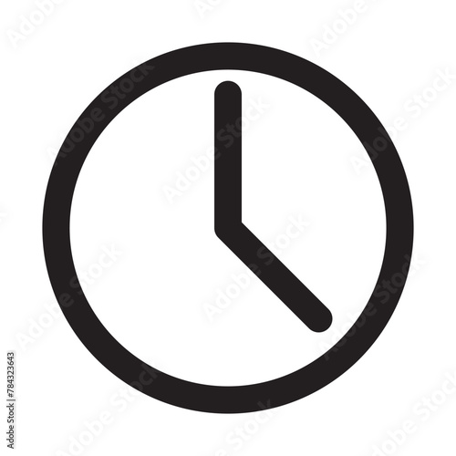 Clock icon. Time icon vector. Clock icon in trendy flat style isolated
