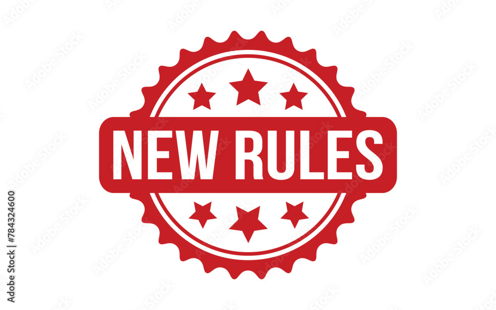 New Rules rubber grunge stamp seal vector
