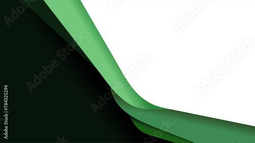 Light green and dull green stacks of geometric shape with white copy space background