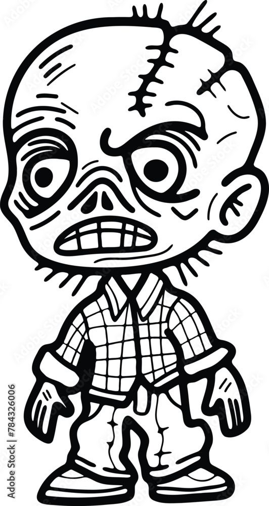 isolate zombie character on background isolate zombie character on background