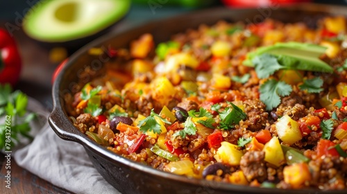 Jambalaya is a Creole dish based on rice with venison. photo