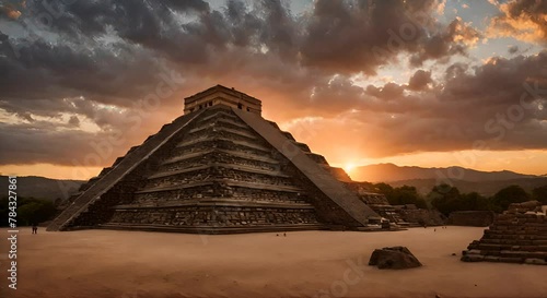 Pyramid of the Aztec empire. photo