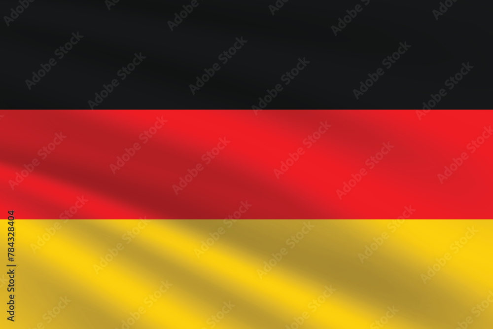 Germany flag vector illustration. Germany national flag. Waving Germany flag.
Germany flag vector illustration. Germany national flag. Waving Germany flag.