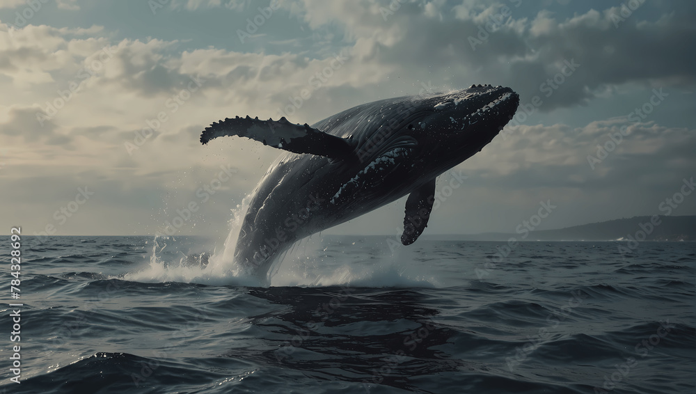 Fototapeta premium Whale Breaching