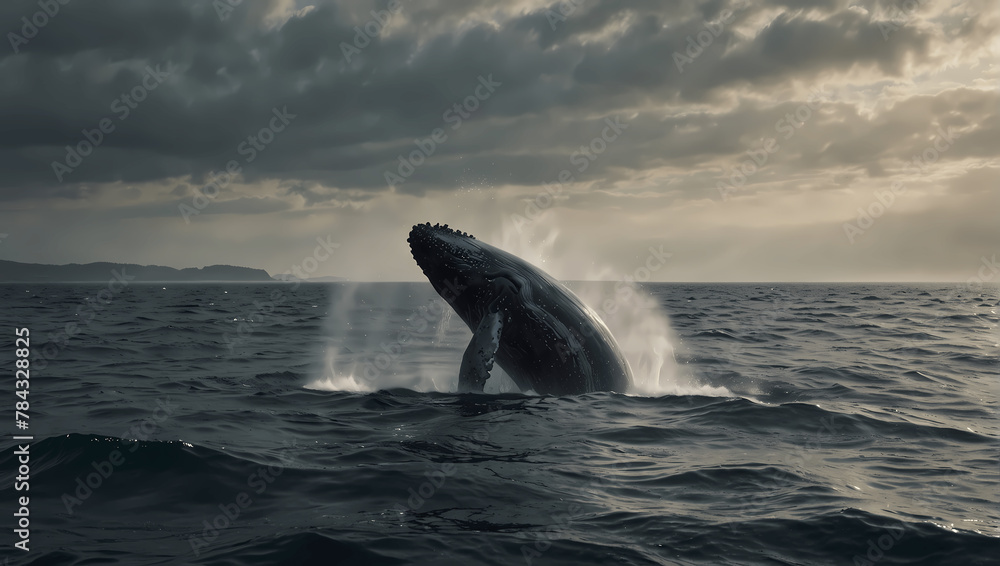 Fototapeta premium Whale Breaching